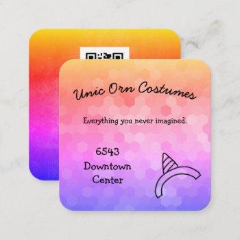 unicorn rainbow business card