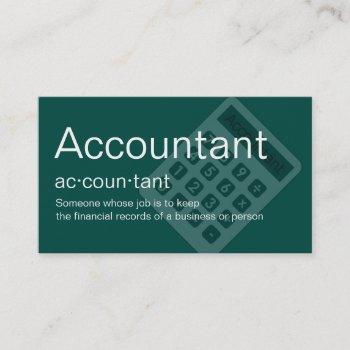 unique accountant business cards