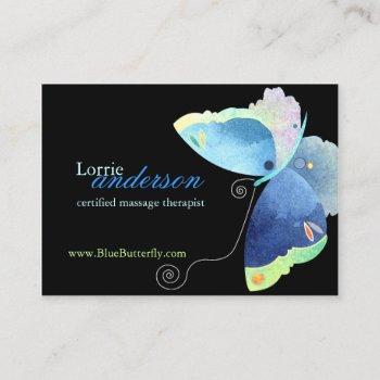 unique butterfly massage therapist business cards
