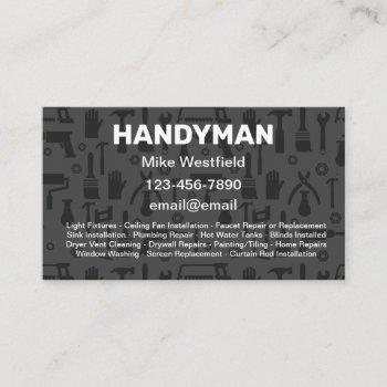 unique new handyman business card template
