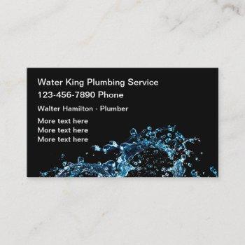 unique plumbing service plumber business cards