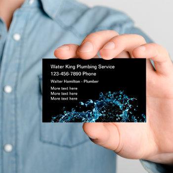 unique plumbing service plumber business cards