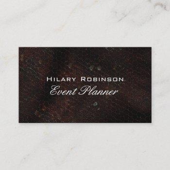 unusual cool black white grunge texture chic event business card