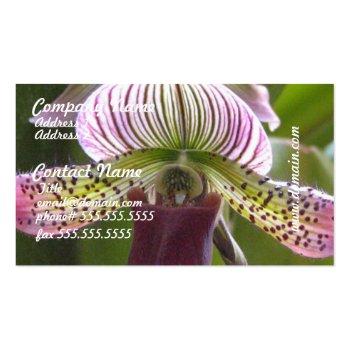Small Unusual Orchid Business Cards Front View