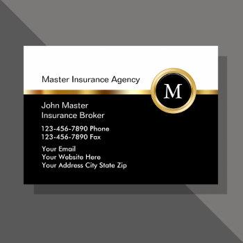 upscale insurance business cards