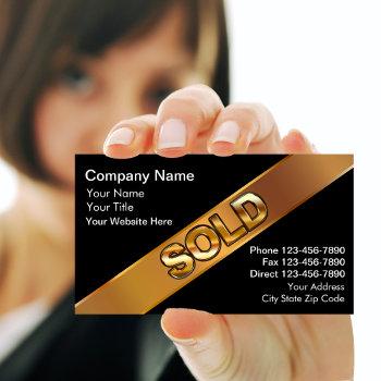 upscale real estate business cards