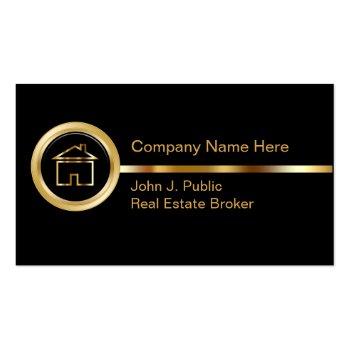 Small Upscale Real Estate Business Cards Front View