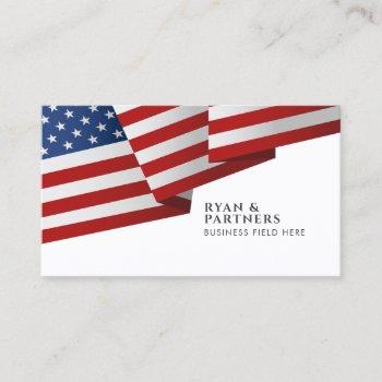 usa flag | insignia | pop art white business card