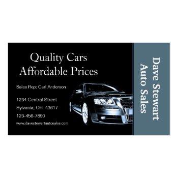 Small Used Car Dealer Business Card Front View