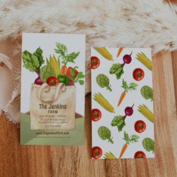 vegetable produce farm business card