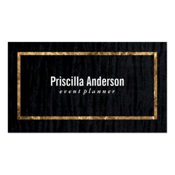 Small Velvet / Gold Frame Business Card Front View