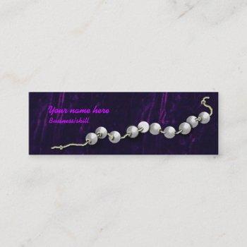 velvet & pearls mini business card