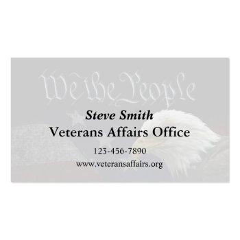 Small Veterans Business Card Back View