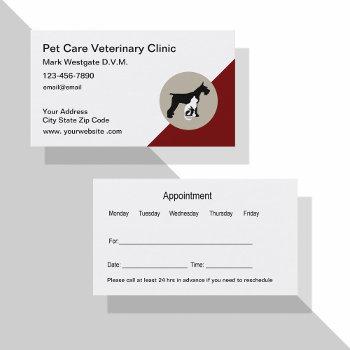 veterinarian appointment business cards template
