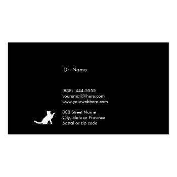 Small Veterinarian Cat And Dog ı Business Card Back View