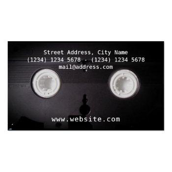 Small Vhs Cassette Retro Style Faux Look Business Card Back View