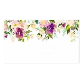 Small Vibrant Bloom | Rustic Kraft Floral Business Card Front View