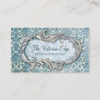 victorian aesthetic damask business card