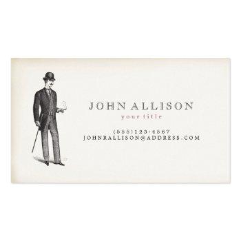 Small Victorian Gentleman's Vintage Calling Card 2 Front View
