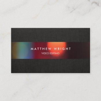 video editor cinematography film business card