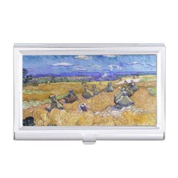 vincent van gogh - wheat stacks with reapers business card case