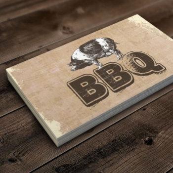 vintage bbq pork business card