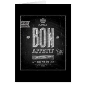 vintage bon appetit poster - chalkboard