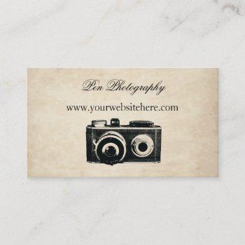 vintage camera business card