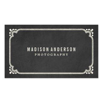 Small Vintage Chalkboard | Business Cards Front View