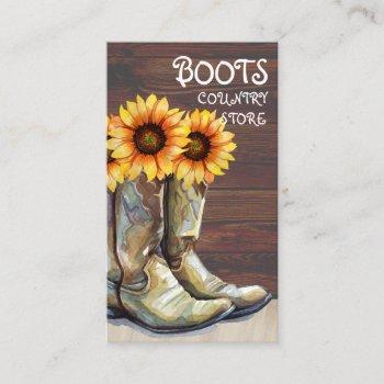 vintage country farm sunflower rustic nature business card