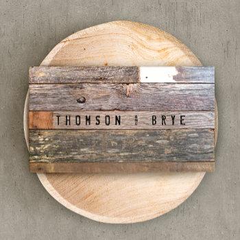 vintage country nature rustic reclaimed wood business card