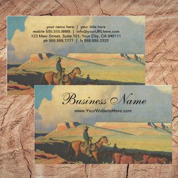 vintage cowboys, open range by maynard dixon business card