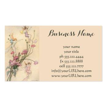 Small Vintage Fairy Tales, Three Spirits Filled With Joy Business Card Front View