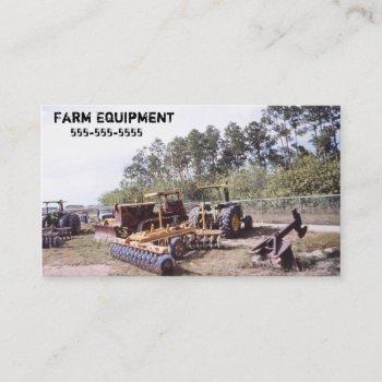 vintage farm tractor equipment business card