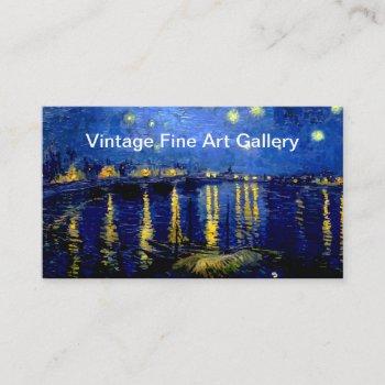 vintage fine art gallery business card