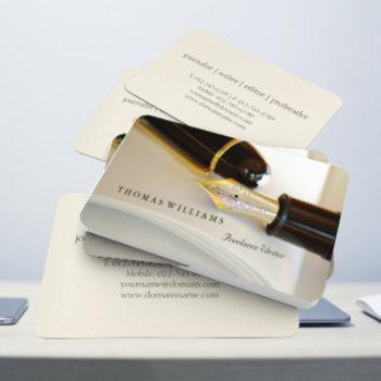 vintage fountain pen | writer business card