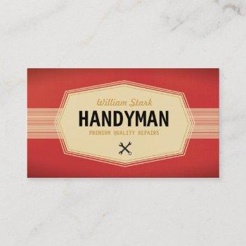 vintage handyman business cards