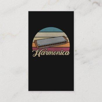vintage harmonica blues musical instrument business card