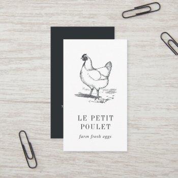 vintage hen | farm business card