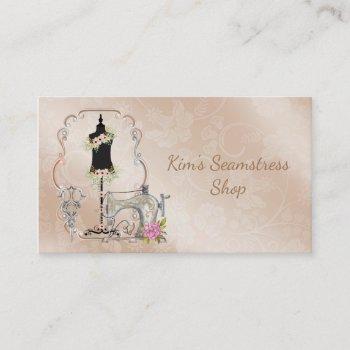 vintage seamstress business card