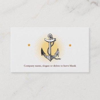 vintage ship anchor sailing business business card