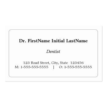 Small Vintage Style Healthcare Specialist Business Card Front View