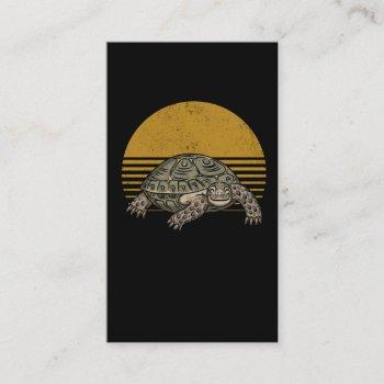vintage tortoise lover retro turtle business card