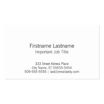 Small Vintage Upright Piano Business Card Back View