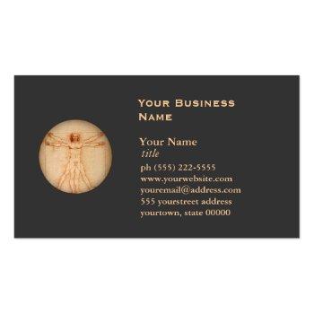 Small Vitruvian Man Business Card Front View