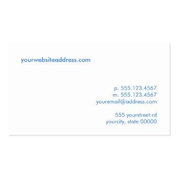 Small Vitruvian Man Health Care Business Card Back View