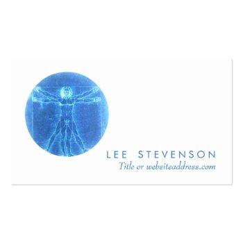 Small Vitruvian Man Health Care Business Card Front View