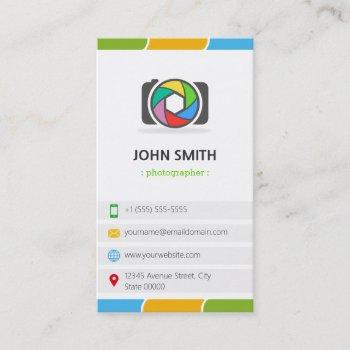 vivid and colorful photography with qr code business card