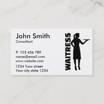 waitress business card