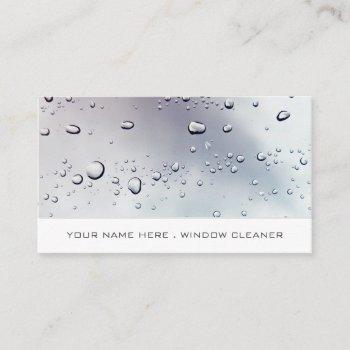 washed window, window cleaner, cleaning service business card